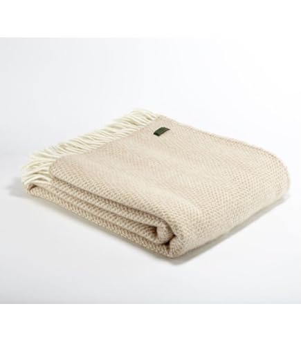 Jeté De Canapé En Laine Tweedmill à Carreaux – Vintage UK – 43x62 Cm