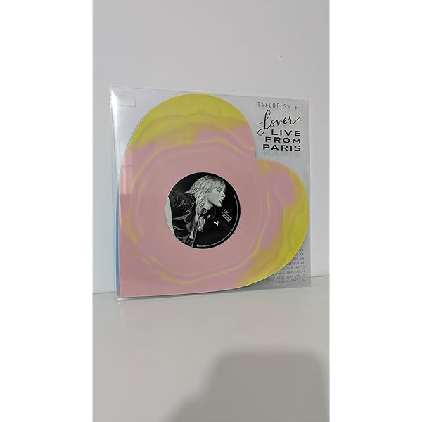 Taylor Swift Lover Live From Paris レコード Taylor Swift Lover (Live From Paris) Herzförmiges 2XLP Vinyl