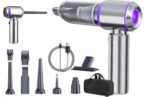 SKY-TOUCH Car Vacuum Cleaner Cordless Powerful 16000Pa Strong Cyclonic Suction, Handheld Vacuum with Air Duster, Air Blower, Brushless Motor, Rechargeable Vacuum for Car, Home, Office, Pet Hair