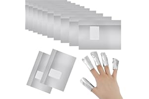 Xinstroe 200 Stück Nagellack Remover Wraps, Nail Polish Pads Aluminiumfolie Nagellackentferner Folien einfachen entfernen von Gel
