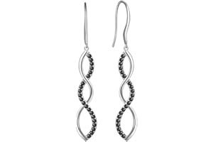 Aurora Tears Orecchini pendenti da donna Elegant 925 Sterling Silver CZ Teardrop Eardrop