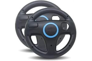 TheMax Black (Pack 2) Wheel Steering wii Controller Design Stand Mario Kart Racing Game Steering Wheel Stand For Wii Game Controller
