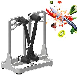 Tripsky Best Kitchen Knife Sharpeners Manual Knife Sharpeners, Upgrade Whole Metal Material Best Knives Sharpeners Sharpens, Hones &amp; Polishes Serrated, Beveled, Standard Blades(Best Gift Option)…