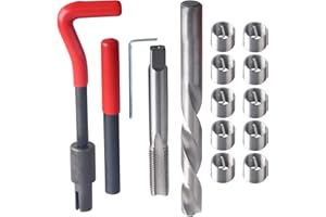 DAYUAN Kit de reparación de roscas M14 x 1,50 mm, Herramientas de reparación de Rosca, Kit de inserción de Alambre, Juego de Herramientas manuales compatibles para reparación de automóviles