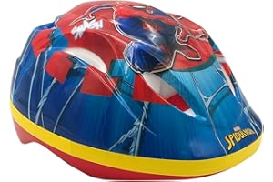 VOLARE Casco da bici Marvel Spiderman per bambini | Spider-Man | accessori per bici | giocattoli per l'esterno | casco | regali per ragazzi | casco per bambini | taglia 52-56 cm | da 3 anni