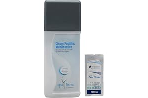 HEXAGON PISCINE ET SPA BAYROL SpaTime Chlore Multifonction Pastilles 20g - 1kg | Chlore Lent Stabilisé Multiaction - Désinfection Régulière Multifonction - Dissolution Lente + 10 Tests HPS OFFERTS 6 en 1