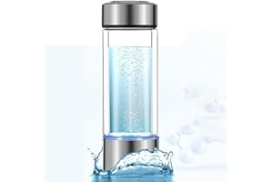 MOVKZACV Hydrogen Water Bottle, Portable Hydrogen-Rich Water Glass Rechargeable ion Water Generator Hydrogen-Rich Water Cup Generator for Home Travel (800-1300PPB)
