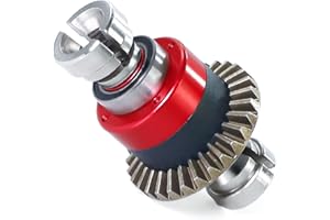 RCTHJIA Assembled Differential 30T 0.8Mod Upgraded Part 1pc, Replace for ARA311177, Steel Front/Rear Differential Fits for ARRMA 1/18 Granite/Typhon GROM 1/14 Mojave GROM 1/12 LOSI NASCAR AWD RC Race car-B
