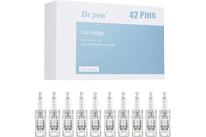BESTAUTY Dr.pen A10 Cartucce 42 Pins - Confezione da 10 Aghi di ricambio usa e getta originali per penna Microneedling - per Dr. penna Ultima A10 Microneedling Electric Derma Pen (aghi da 42 pin, 10 pezzi)