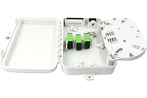 PNGKNYOCN Caja de distribución de fibra FTTH de 6 núcleos, caja de distribución de fibra de 6 puertos, para adaptadores SC, FC, E2000
