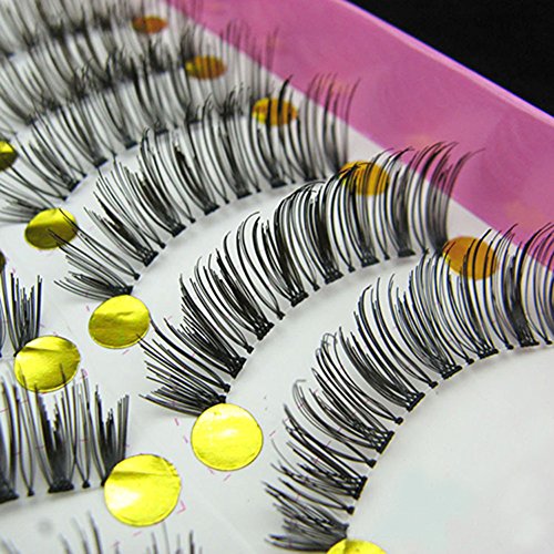 Bluelans® 10 Paar Lang Kreuz Künstliche Falsche Wimpern Weiche Dick Schwarz Eyelasches Wimpernverlängerung - 3