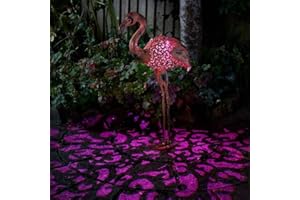 Silueta de metal Garden Mile con efecto de bronce y luz solar para jardín, diseño de animales, luces LED que cambian de color, para decoración, versátil