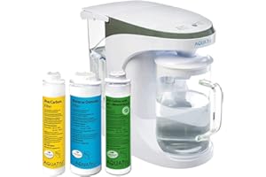 AQUA TRU AquaTru Carafe with Alkaline Mineral Boost VOC Filter | Countertop Water Purifier with Exclusive 4-Stage Ultra Reverse Osmosis Technology (No Plumbing or Installation Required) | BPA Free