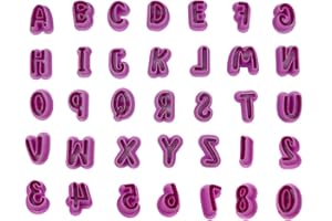 Tadipri 35Pcs Moldes De Letras Cortador Galletas Letras Cortador De Letras Para Fondant Moldes De Letras Para Fondant Cortador Fondant Letras Para Hacer Decoraciones De Galletas