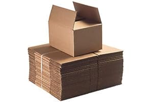 ZYBUX - 12x9x6" - Brown Single Box Wall Shipping Mailing Postal Parcel Easy to Assemble Cardboard Boxes | Boxes For Packing Moving House (PACK OF 20)