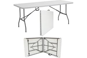 Denny Shop 4ft, 5ft & 6ft Camping Catering Heavy Duty Folding Trestle Table For BBQ Picnic Party by Crystals® (5ft Trestle Table)