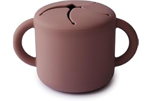 Mushie Woodchuck silikonowy kubek na przekąski | pudełko śniadaniowe dla dzieci w podróży | szczelne i nadają się do mycia w zmywarce | łatwe do trzymania dla małych dzieci | wysokiej jakości i trwałe