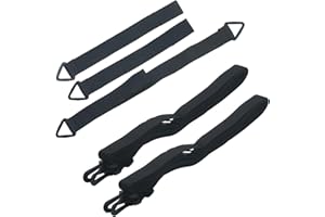 BODYA 5Pcs Fixed Straps for Large Outdoor Umbrella, Wind Protection Fixed Band Wind Lock for Outdoor Garden Cantilever Parasols Adjustable Black