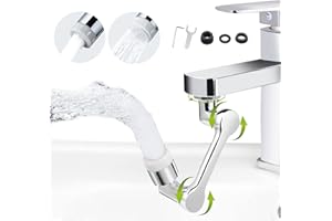 DOBIGER Extension Robinet, 1440 ° Robinet à Rallonge Rotatif Multifonctionnel, Universel Rallonge Robinet Cuisine, 2 Modes Embout Robinet Mousseur