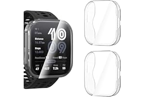 KIKISML 2 PCS Screen Protectors Compatible with Amazfit Bip 6, Full Protective Ultra Slim Soft TPU Case Cover Compatible with Amazfit Bip 6 (Clear, Clear)