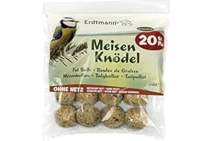 ERDTMANNS - Meisenknödel ohne Netz für Wildvögel, 20 Stück