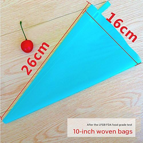 CLKJ 2x Reusable Silicone Cake Icing Piping Cream Pastry Dessert Decorator Tools (10 inch/25cm)