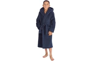 Slumber Hut® BORG Snuggle Fleece Dressing Gown Hooded Luxury Robe - Childrens Sizes Child UK Years
