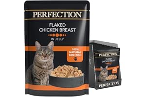 HiLife Perfection Adult Wet Cat Food, Flaked Chicken Breast in Jelly, Grain Free & Made With 100% Natural Ingredients (18 Pouches x 70g)