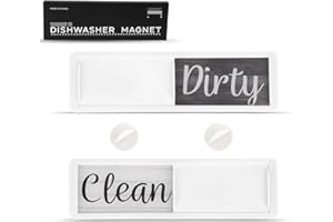 Realth Aimant de Lave Vaisselle Clean/Dirty Sign, Coulissant Lave - Vaisselle Aimant Décoration de Cuisine, Organisateur Cuisine pour Cuisine/Réfrigérateur/Linge