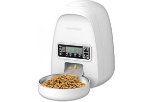 DOGNESS Comedero Programable Mini 2L - 1,2Kg Perros Gatos Mascotas (Blanco)