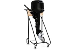 COSTWAY Carrello per Motore Fuoribordo, Supporto per Motore Fuoribordo con Ruote, Capacità di 150 kg, Resistente e Robusto, per Riparazioni, Manutenzione e Trasporto