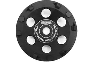 SHDIATOOL Diamond PCD Grinding Cup Wheel Polycrystalline 115mm x M14 for Removing Epoxy Coating Glue Mastic Paint