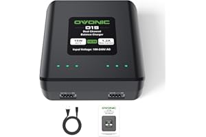 OVONIC D15 Ładowarka Akumulatorowa Dual Channel 1,2 A 15 W do 1S-3S LiPo Life LiHv Akumulatorów