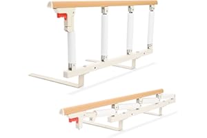 Helangel Bettgitter, Sicherheitsgitter für Erwachsene, faltbar, für Senioren, Bettschienen mit einem Schlüssel, zusammenklappbar, für Behinderte, Krankenhaus, 97 x 40 cm