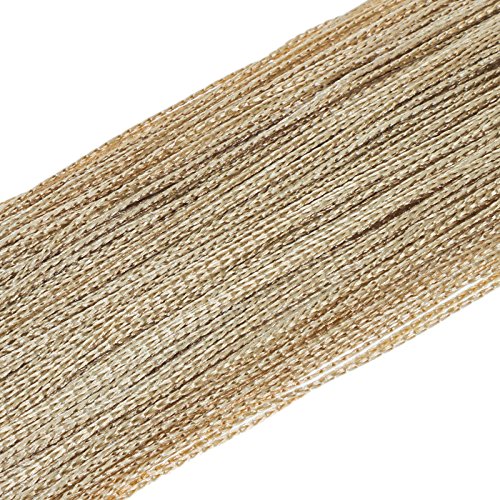 Smartfox Fadenvorhang, 140 x 250 cm in Weiß, Fadengardine Fadenstore Vorhang Schal Faden - 4