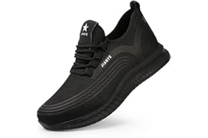 JIANYE Scarpe Antinfortunistiche Donna Scarpe da Lavoro Uomo Punta in Acciaio Leggere Cantiere Sneaker Anti-Fracassare