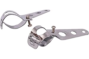 ICTRONIX Coppia di Supporti universali per fanali, per Forcella da 33-39 mm, cromati