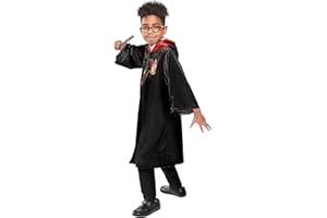 RUBIE'S Rubies Offizieller Harry Potter Gryffindor Deluxe-Umhang für Kinder – Kapuzenumhang mit Wappen & Satinfutter für Halloween