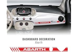 4R Quattroerre.it Stripes Aufkleberstreifen für Fiat 500 Abarth