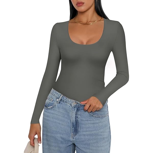 Ekouaer Dames 3-pack shirts met lange mouwen getailleerde tops Ekouaer Dames 3-pack shirts met lange mouwen getailleerde tops