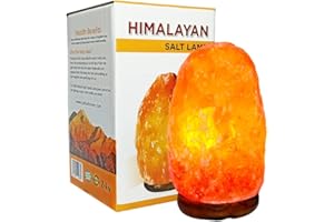 PAK SALT MINES 2-4 KG Himalayan Salt Lamp Pink Rock Crystal Light | Natural Quality Hand Crafted from Foothills of Himalayas Comes with Complete Fitting Wooden Base UK Pin On/Off Switch Cable and Bulb (Pack of 1)