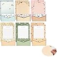 Azonee Stationery Writing Paper with Envelopes, Sweet Floral Lined Stationary Paper, 36 PCS Letter Writing Paper with 18 PCS Envelopes, for Invitations, Gifts, Holiday Wishes
