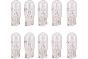 iJiZuo 10pcs Blanc T10 Ampoules LED, 5W Plaque D'Immatriculation Light, Feux de Positionnement Latéraux Plaque D'immatriculation DC 12V, Pour Voiture Intérieur Dôme Camion Lumières Licence