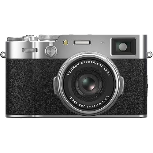 Fujifilm X100VI 40.2 MP Mirrorless Camera with Fixed 23mmF2 Lens (APS-C X-Trans CMOS 5 Sensor, X-Processor 5, Hybrid Viewfinder, LCD Tilt Touchscreen, Face Detection AF, 20 Film Simulations - Silver
