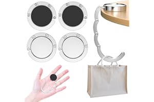 Fervalyna 4 Piezas Colgador de Bolsos con Antideslizante, Soporte para Bolso de Mesa, Gancho para Monedero Plegable, Ganchos para Bolsas, para Bolsos en el Escritorio, Restaurante, Percha - MAX 3 kg
