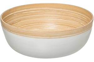 5 FIVE SIMPLY SMART WELL HOME MOBILIARIO & DECORACIÓN Saladier Bambou blanc 30 cm Col.'Blanc Kitchen'