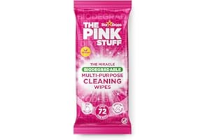 The Pink Stuff Biodegradable Multi-Purpose Cleaning Wipes, 72 Large Wipes, Vegan, Fruity Scent