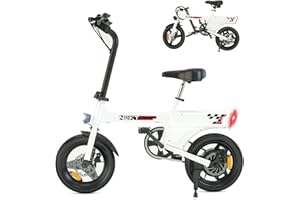 RAOO MIN E Bike, e Bike Men and Women, Bicycle Portable City Commuter, Electric Bicycle Max. 25 km/h, 250 W Motor, 20-30 km Range, Disc Brakes, LED Light and LCD Display