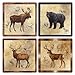Produktbild CoasterStone as8660 saugfähig Untersetzer, Sportschuhe, Rocky Mountain Moose, Elch Mule Deer, 4 Stück