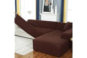 BOLUXIU Sofabezug, Eck Stretch-Sofabezug Stretch Sofabezug für 1/2/3/4 Sitzer（L-förmiges Ecksofa erfordert Zwei）